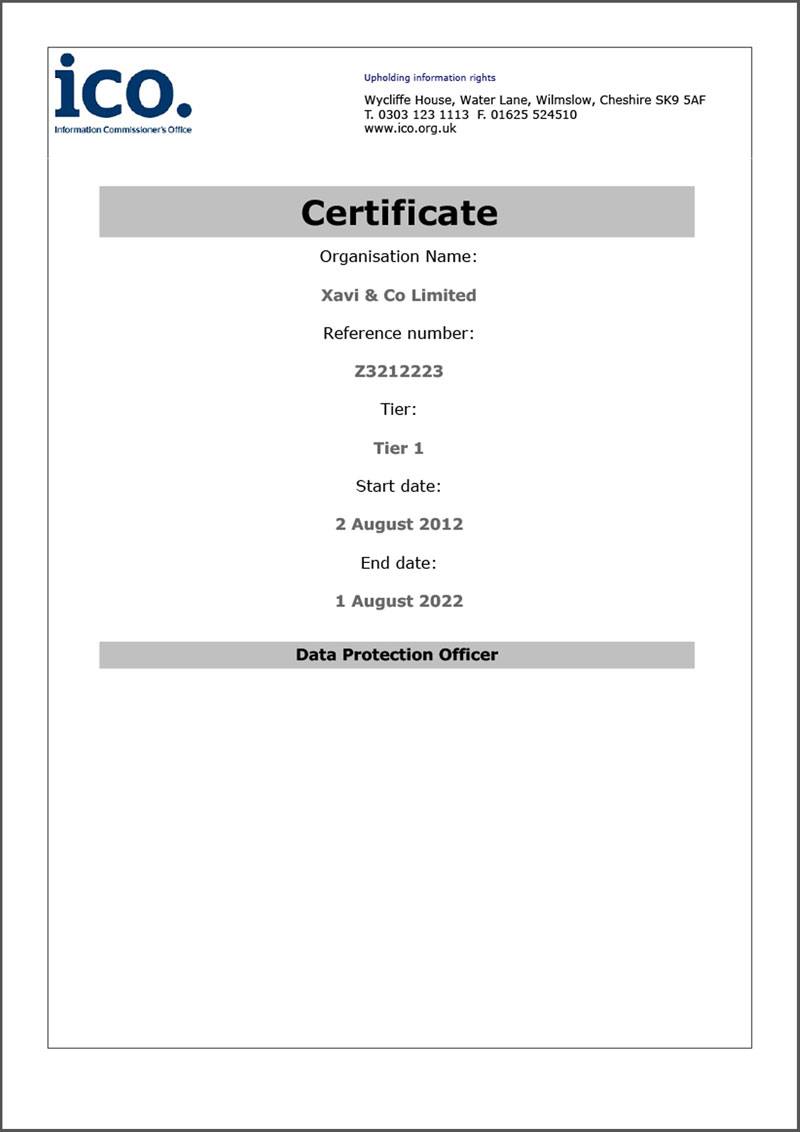 CMP Certificate